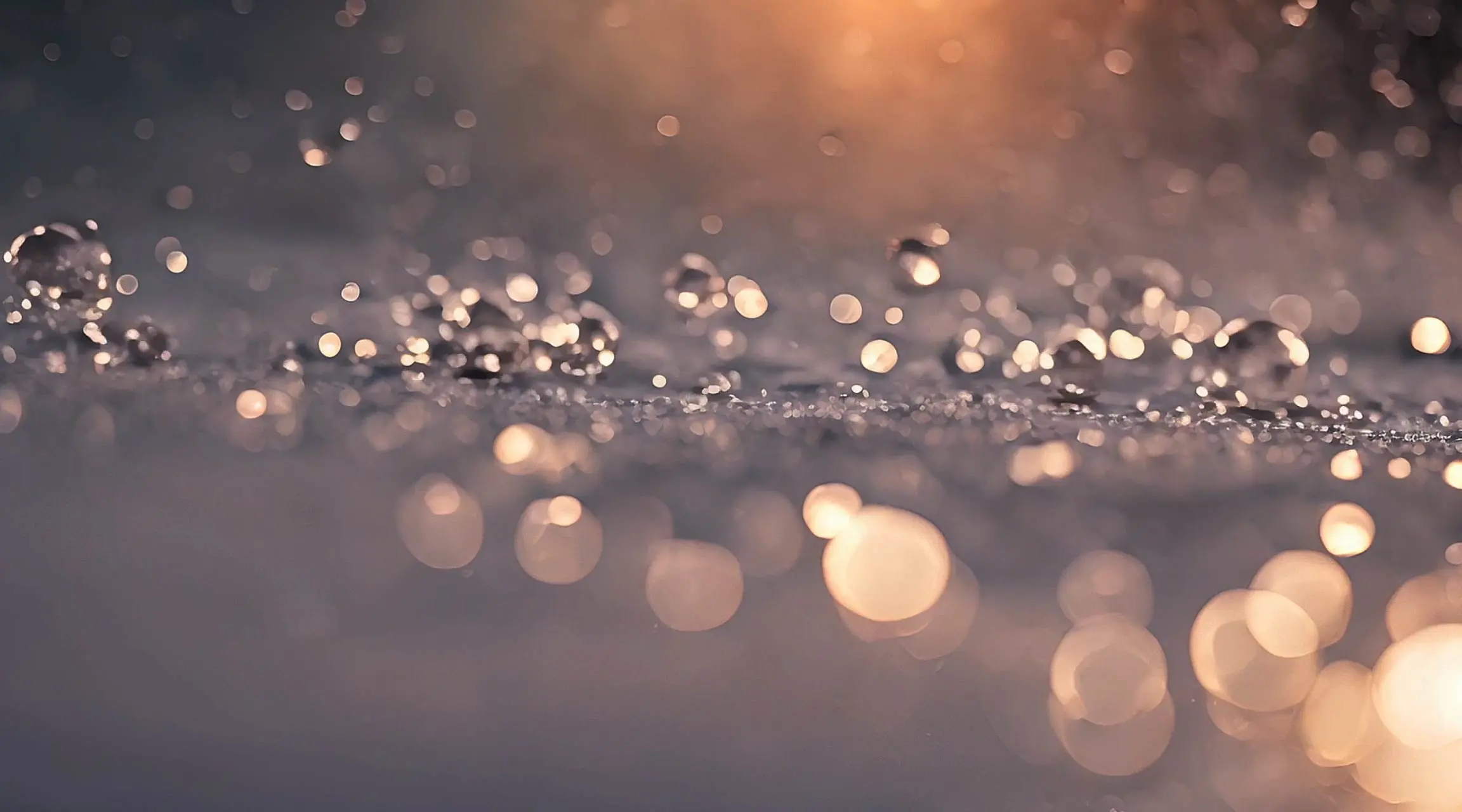 Golden Bokeh and Water Droplets Cinematic Motion Video